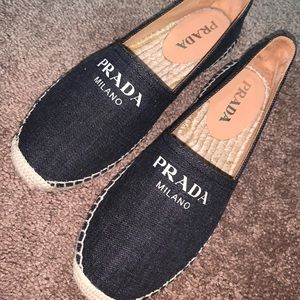 BRAND New Authentic Prada Espadrille shoes  size38